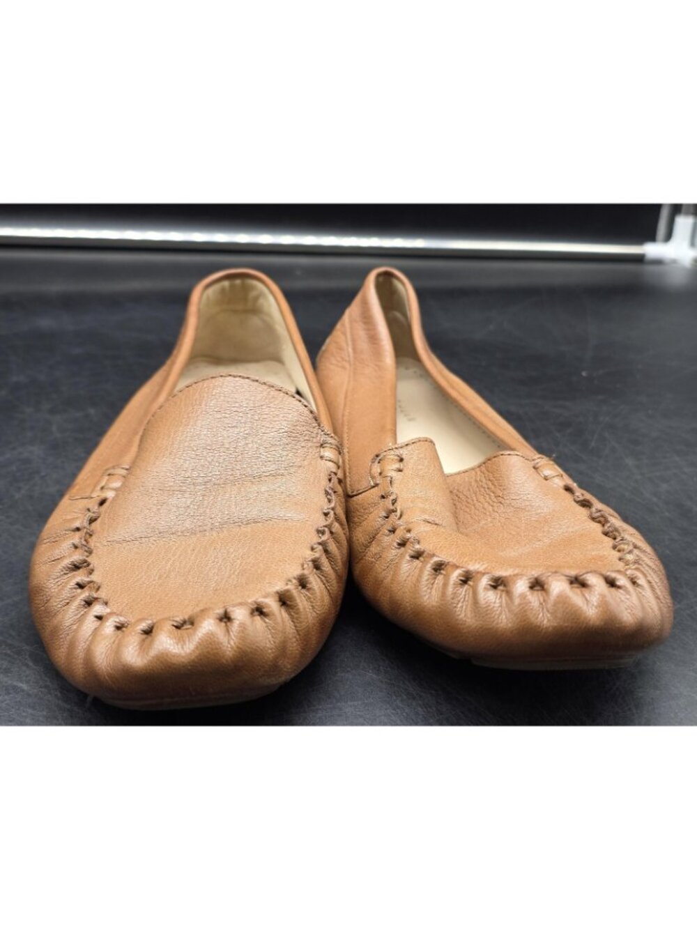 Cole Haan Shoes Women Size 10 Brown Evelyn driver Leather Moccasin Flats Slip On - Picture 2 of 12